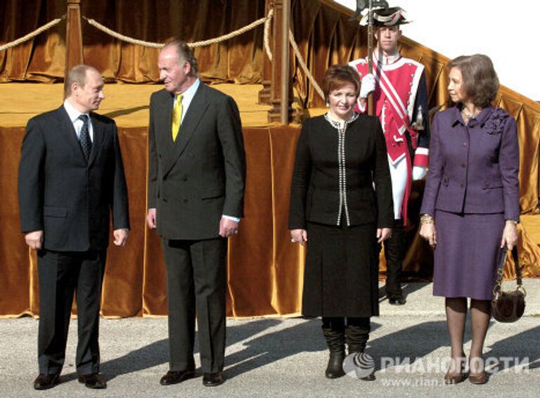 В.Путин, король Испании, Л.Путина, королева София