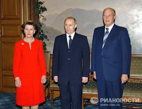 Встреча В.Путина с королем Норвегии Харольдом Пятым и королевой Соней