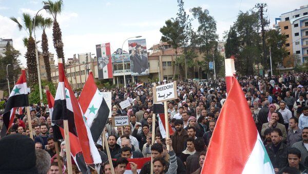 Демонстрация протеста в Сирии 27 апреля 2011 года