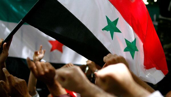Акция протеста против правительства Сирии