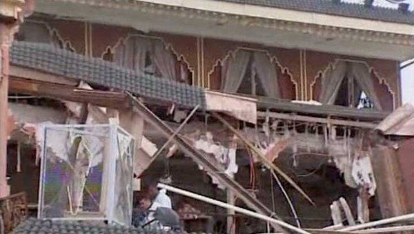 Видео с места взрыва в марокканском кафе, где пострадали россияне