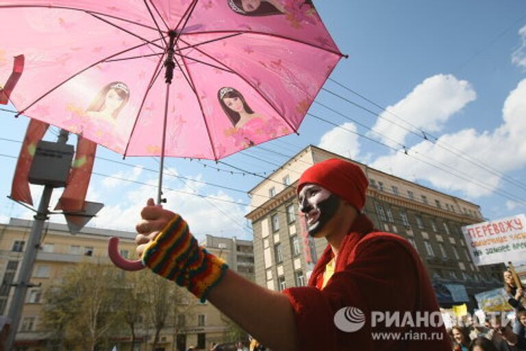 Первомайская Монстрация в Новосибирске