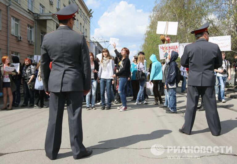 Первомайская Монстрация в Новосибирске