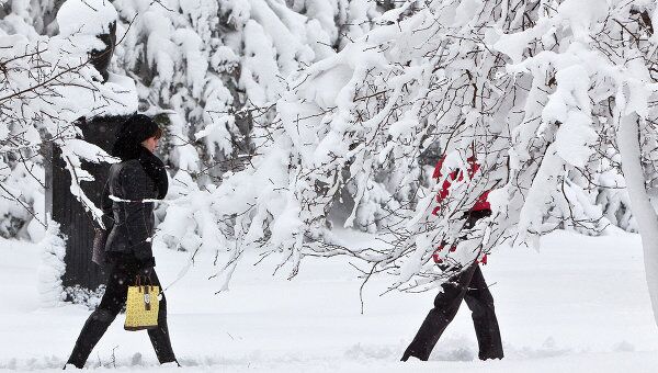 Последствия снежного циклона в Южно-Сахалинске 
