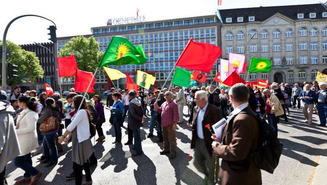 Первомайская демонстрация в Гамбурге