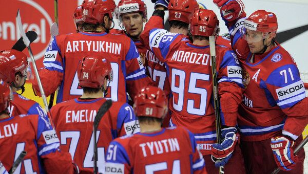 Хоккеисты сборной России победили команду Словакии на чемпионате мира