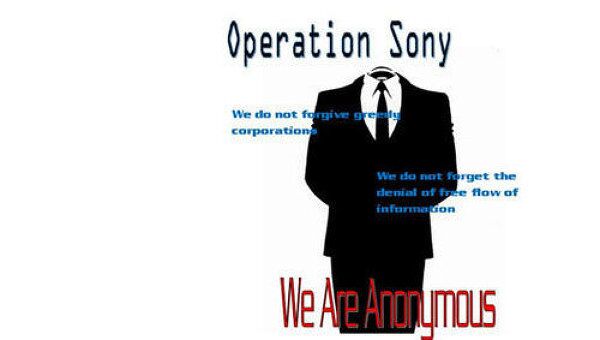 12 апреля Anonymous атаковали серверы Sony 