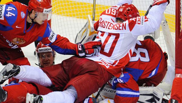 Сборная России по хоккею обыграла Данию на ЧМ в Словакии