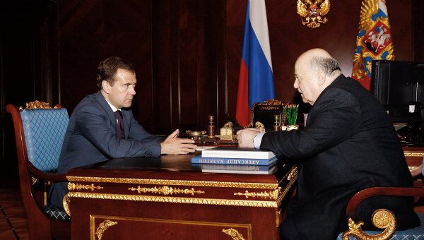 Встреча президента РФ Дмитрия Медведева с Александром Калягиным
