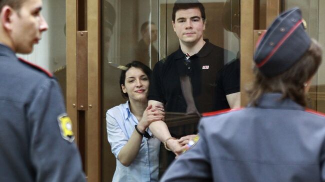 Оглашение приговора Никите Тихонову и Евгении Хасис. Архивное фото