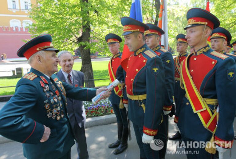 Церемония увольнения в запас военнослужащих Почетного караула