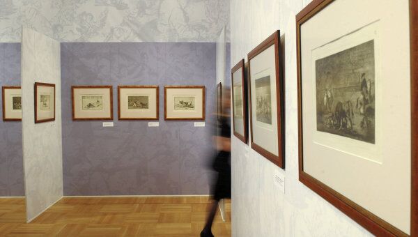 Работы Франсиско Гойи на выставке. Архивное фото