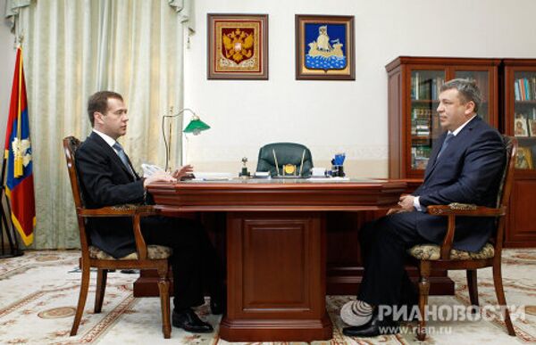 Встреча Дмитрия Медведева и Игоря Слюняева