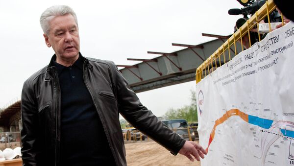 Мэр Москвы Сергей Собянин посетил строительство дорожной развязки на Волоколамском шоссе. Архивное фото