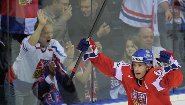 Нападающий сборной Чехии по хоккею Яромир Ягр. Архивное фото