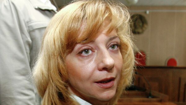 Журналистка Ирина Халип в зале суда