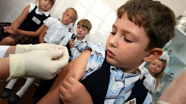 Вакцинация детей от гриппа. Архивное фото