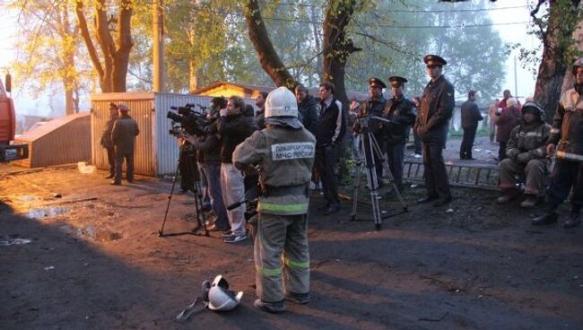 На месте обрушения дома в Струнино Владимирской области