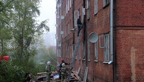 Обрушение дома в Струнино Владимирской области