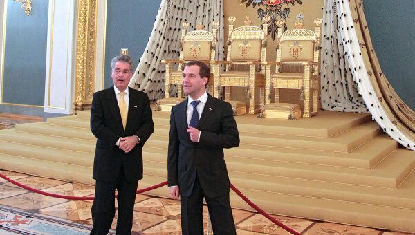Президент РФ Д.Медведев встретился с президентом Австрии Х.Фишером