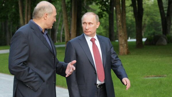 Встреча Владимира Путина с президентом Белоруссии Александром Лукашенко. Архив