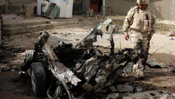 На месте взрыва в Багдаде. Архивное фото