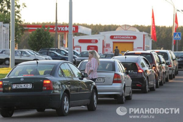 Очереди на автозаправках в Минске