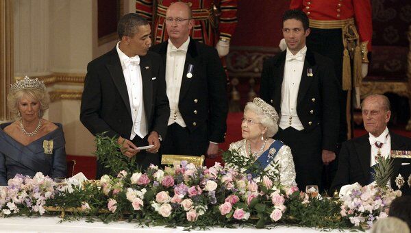 Барак Обама и Елизавета II