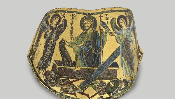Наплечник (armilla). Воскресение Христово. Около 1170–1180. Мозельская школа. Хранится в музее Лувра в Париже