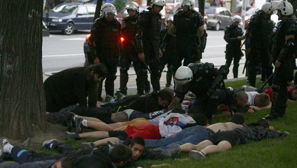 Сербская полиция пресекла попытки протеста против ареста Младича