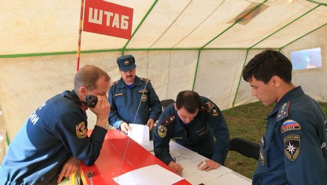 Штаб по ликвидации последствий пожара. Архивное фото