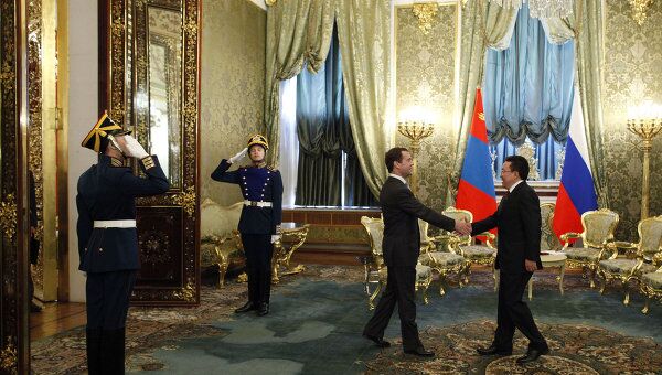 Президент РФ Д.Медведев принял в Кремле президента Монголии Ц.Элбэгдоржа