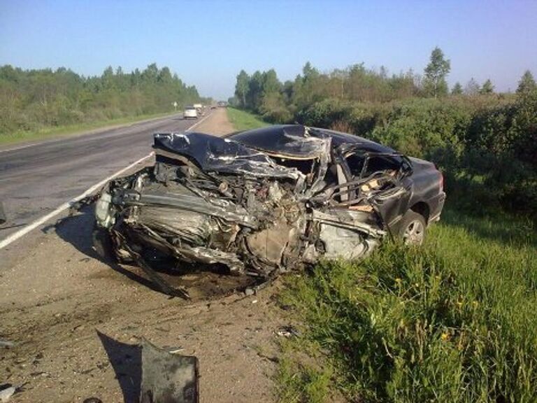 ДТП с участием рейсового автобуса МАН и автомобиля Вольво в Тверской области 