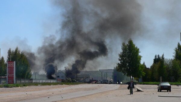 Пожар на АЗС в Костроме