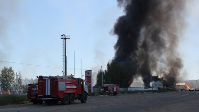 Пожар на АЗС в Костроме