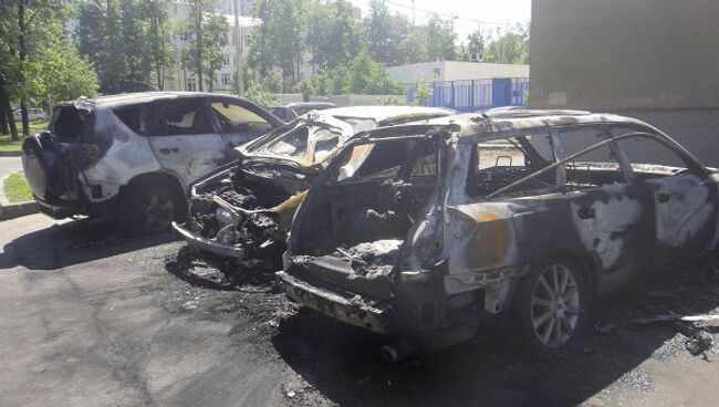 Поджог автомобилей в Москве. Архив