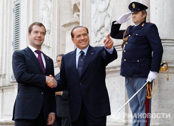 Переговоры Дмитрия Медведева и Сильвио Берлускони