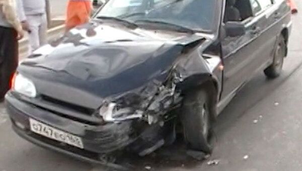 В результате ДТП в Отрадном ВАЗ 2114 получил серьезные повреждения
