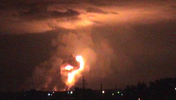 Взрывы и пожар на артиллерийском арсенале в Удмуртии