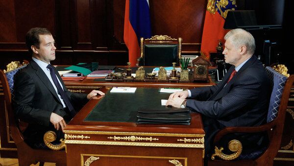 Встреча Дмитрия Медведева и Сергея Миронова