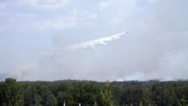 Тушение пожара на военном арсенале в Удмуртии