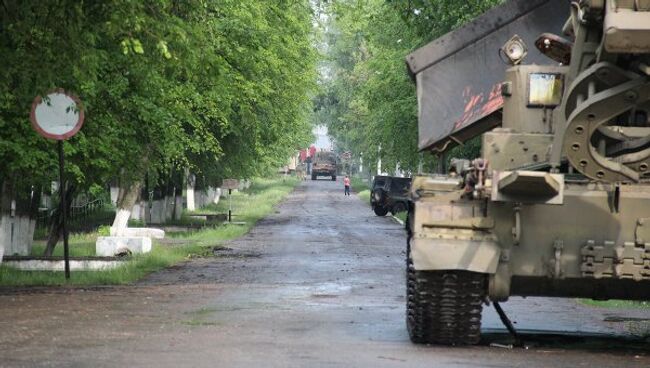 Центральная улица военного городка в Удмуртии, где произошел взрыв на арсенале