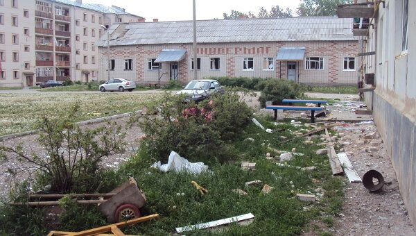 Последствия взрыва на 102-арсенале близ села Пугачево в Удмуртии. Архив