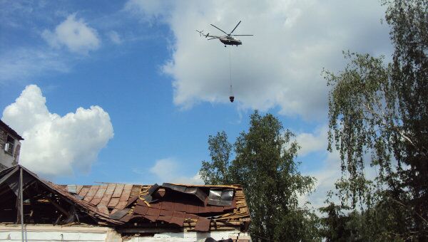 Последствия взрыва на арсенале близ села Пугачево в Удмуртии