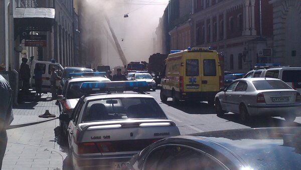 Пожар на Садовнической улице в Москве