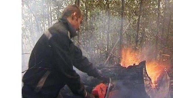 Осужденные помогают тушить лесные пожары в Красноярском крае