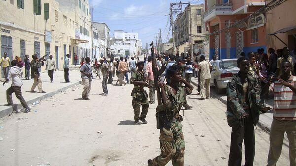 Сомалийские военные на улицах Могадишо