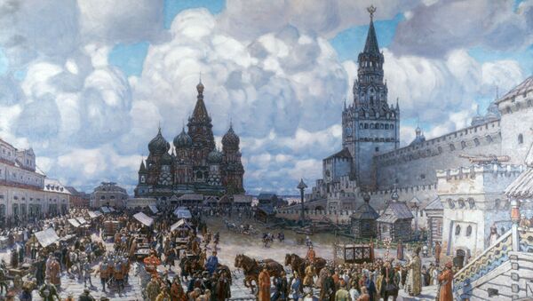 Картина А.Васнецова  Красная площадь во второй половине XVII века.