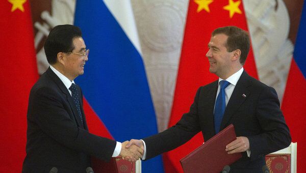 Президент РФ Д.Медведев принял в Москве председателя КНР Ху Цзиньтао