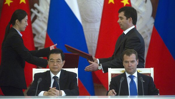Президент РФ Д.Медведев принял в Москве председателя КНР Ху Цзиньтао